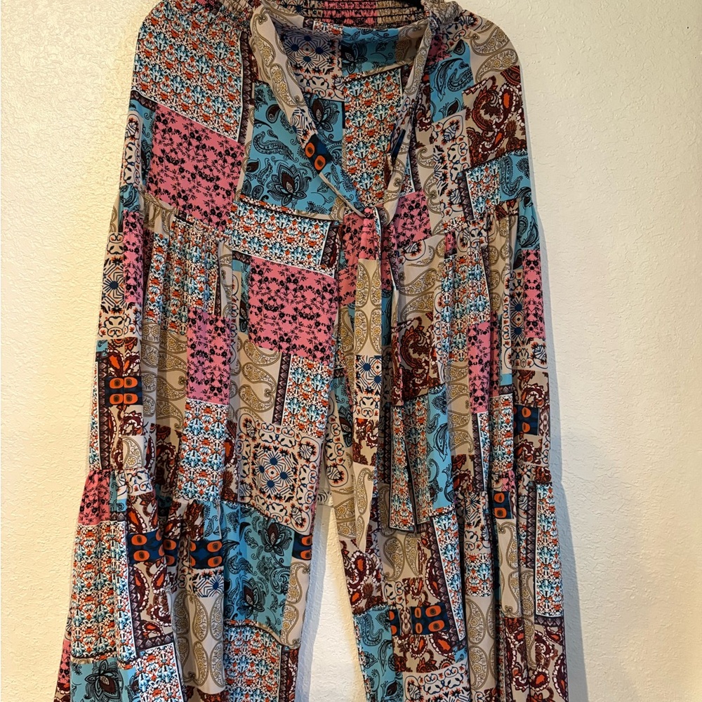 Colorful Bohemian Patchwork Pants